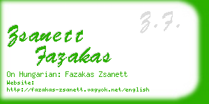 zsanett fazakas business card